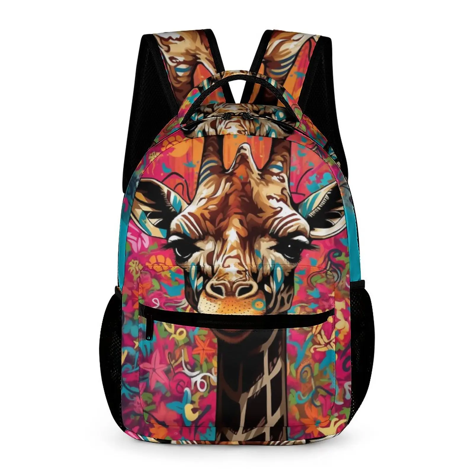 

Giraffe Backpack Wall Graffiti Hiking Backpacks Girl Fashion School Bags Design Big Rucksack