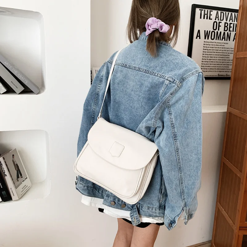 Versatile Shoulder Bag Solid Color Texture Ladies Messenger Bag 2022 New Fashion Large Capacity Shopping Bag Women's Party