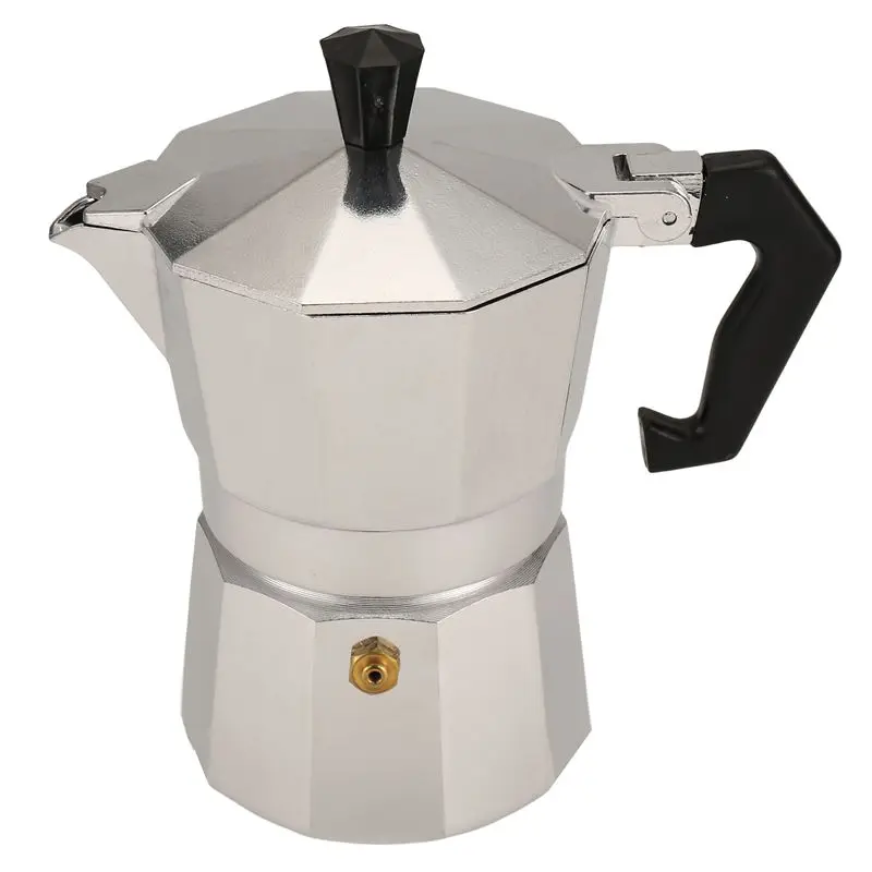 Фото Кофеварка A92P Moka Pot: Итальянская кофемашина для эспрессо, алюминиевая кофеварка-гейзер, кофеварка для латте, классические ак №4