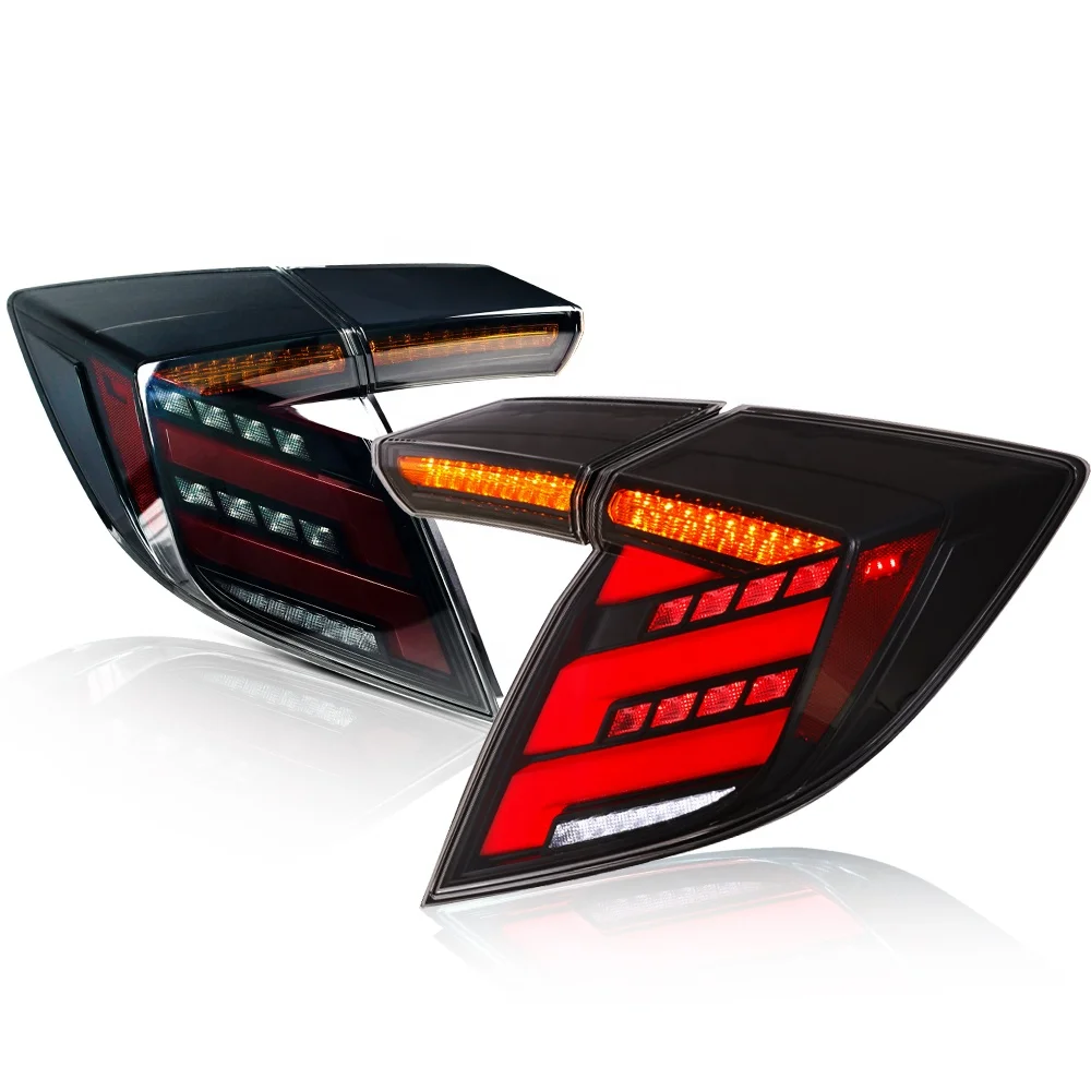 

RTS LED Taillights For Civic Hatchback Car Accessories Parking+Brake+Reverse+sequential turning signal For Fk7 Fk8 Fk4 rear lamp