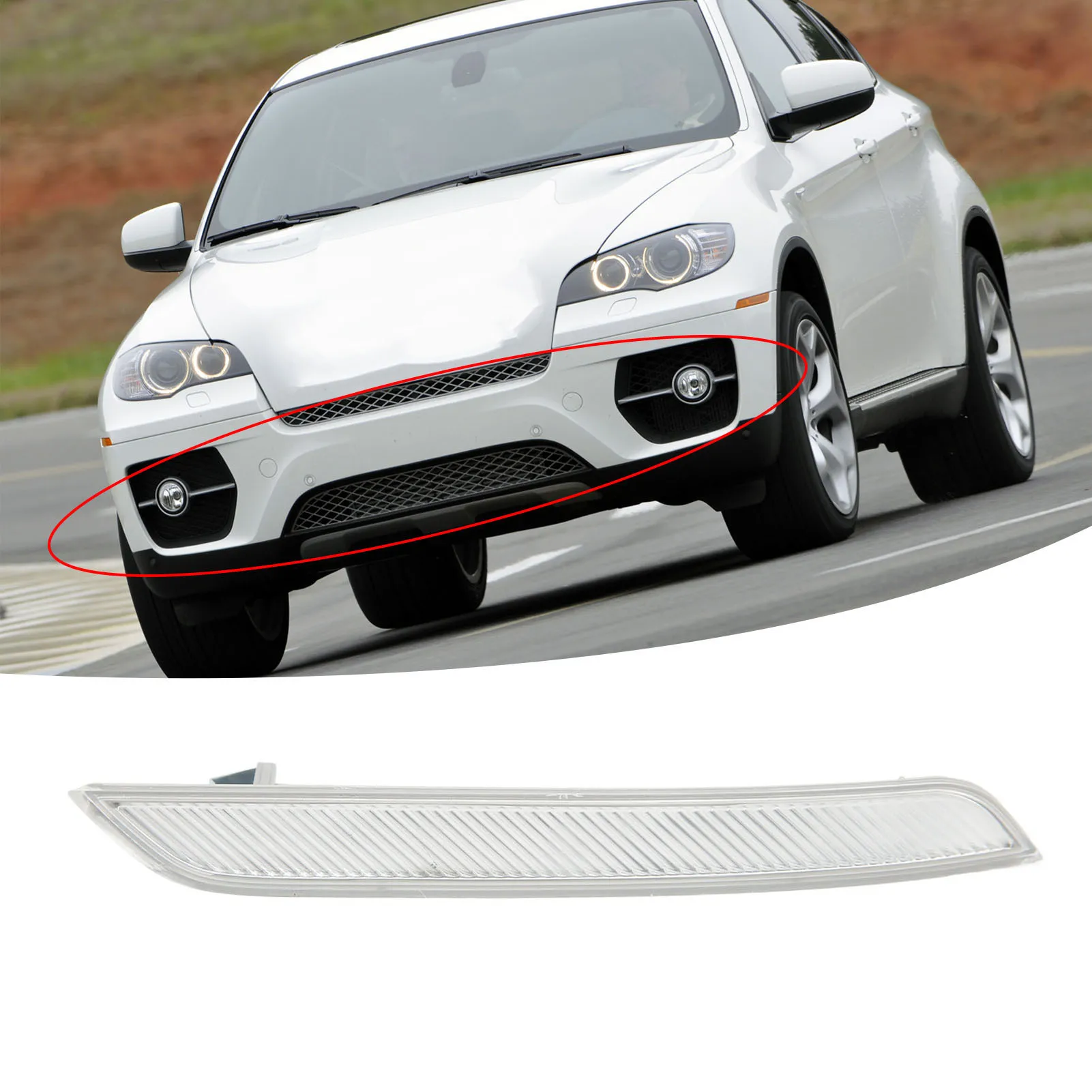 ła przezroczysty biały odbłyśnik EBTOOLS do przedniego zderzaka zwiększa widoczność w odbłyśniku obrysowym bocznego pojazdu d...