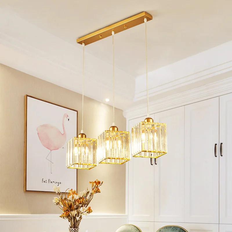 

Современная Подвесная лампа-светильник, комнатная светодиодная люстра K9 с кристаллами E27, роскошный потолочный светильник для спальни, гостиной, столовой, осветительный прибор