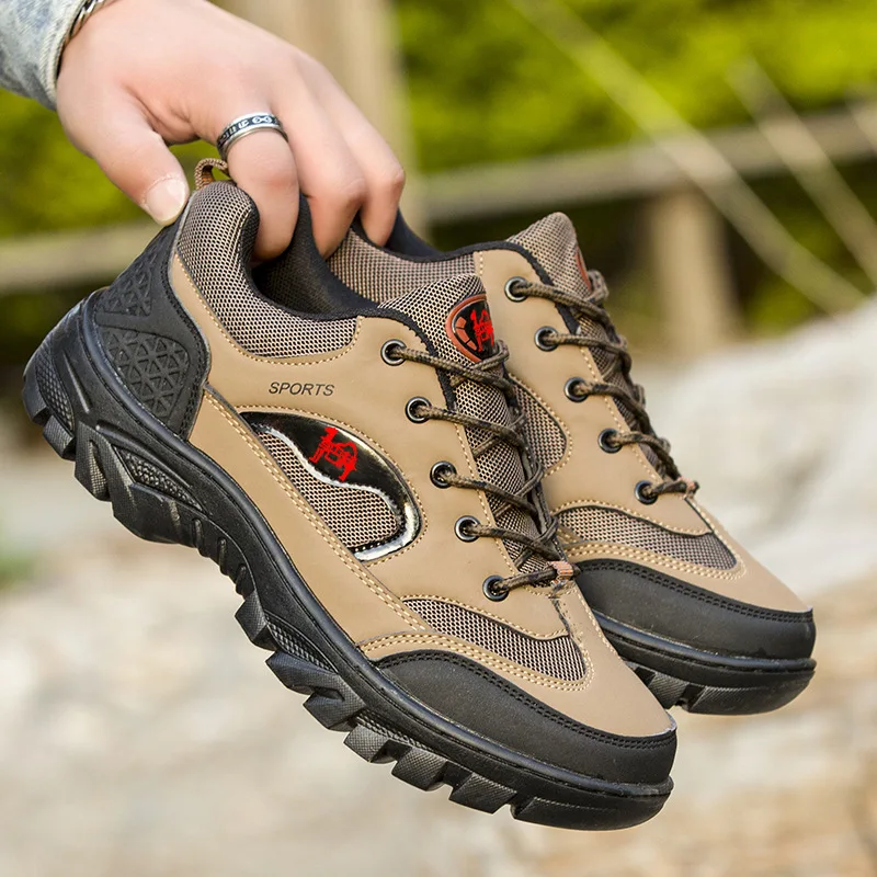 

New Men's Hiking Shoes Fashion Outdoor Work Shoes Men's Comfortable Non-slip Platform Shoes Men's Mountaineering Hunting Shoes