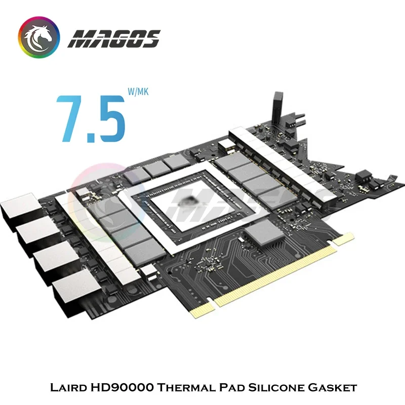 Фото Laird HD90000 термопрокладка силиконовая прокладка M2 SSD GPU 3080 3090 4080 4090 VRAM кулер памяти 13*15 мм 12 шт. №3
