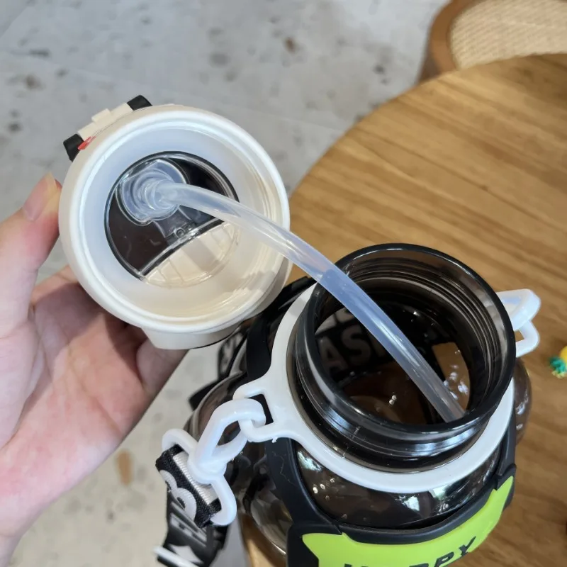 850 мл Спортивная бутылка для воды с соломинкой большая емкость пластиковая чашка