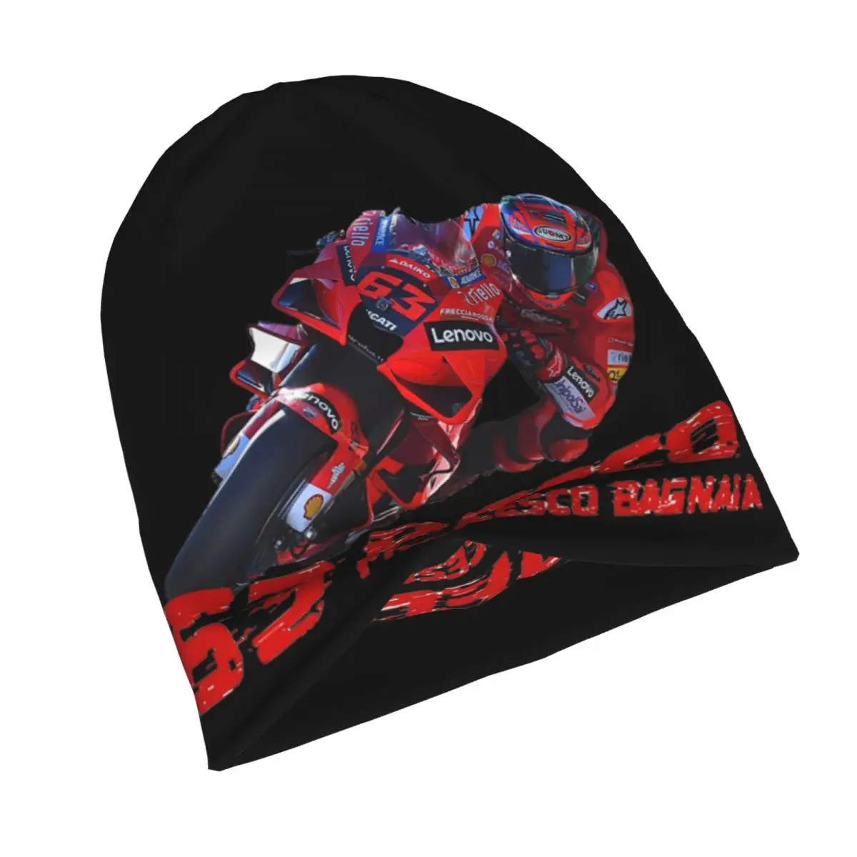Pecco Bagnaia 63 теплая вязаная шапка модная шапка-капот осенне-зимняя уличная шапки для