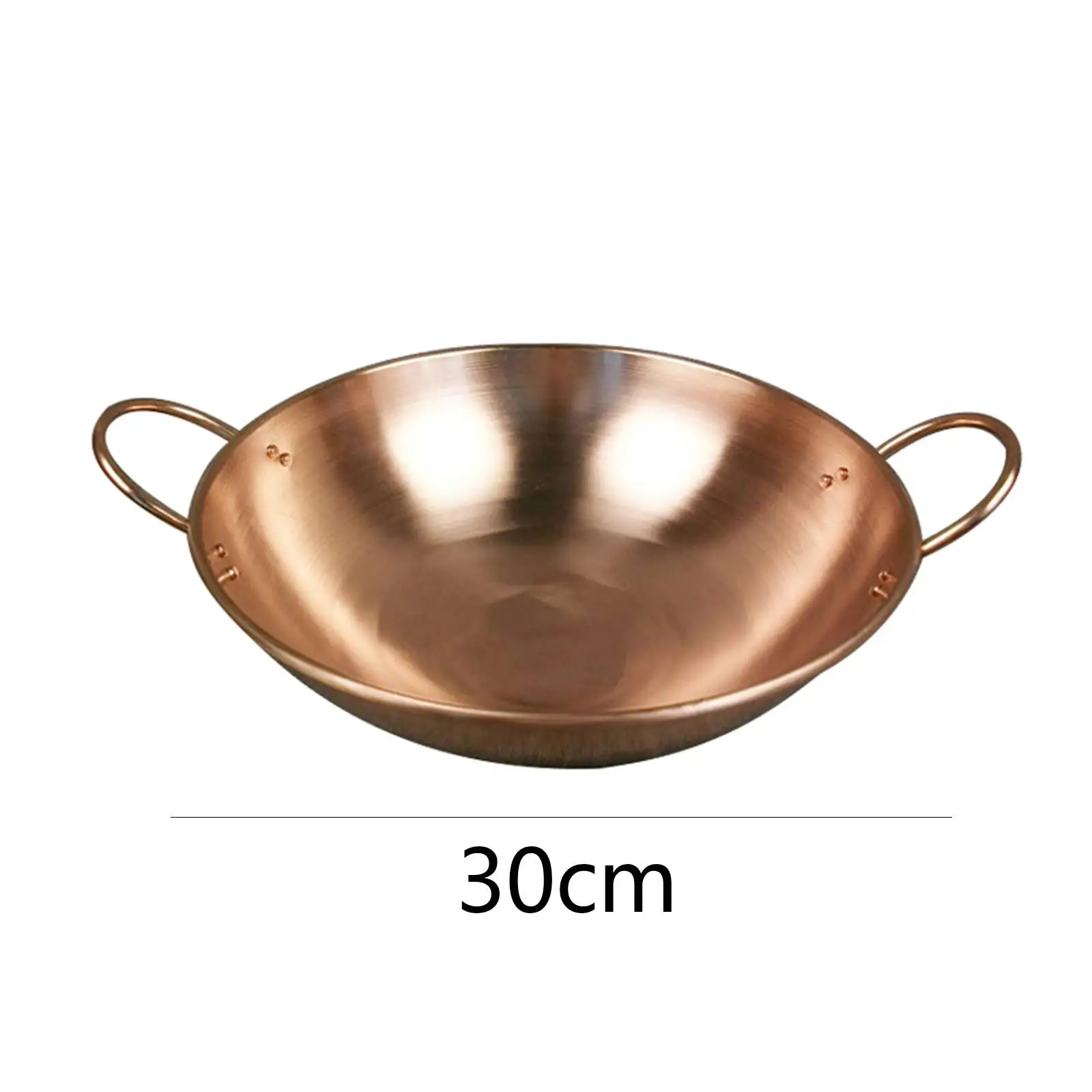 Pure Copper Pot for Stovetop Thick Fry Pan without Lid Whipping Bowl Copper Jam Pure Copper Pot for Stovetop Thick Fry Pan without Lid Whipping Bowl Copper Jam