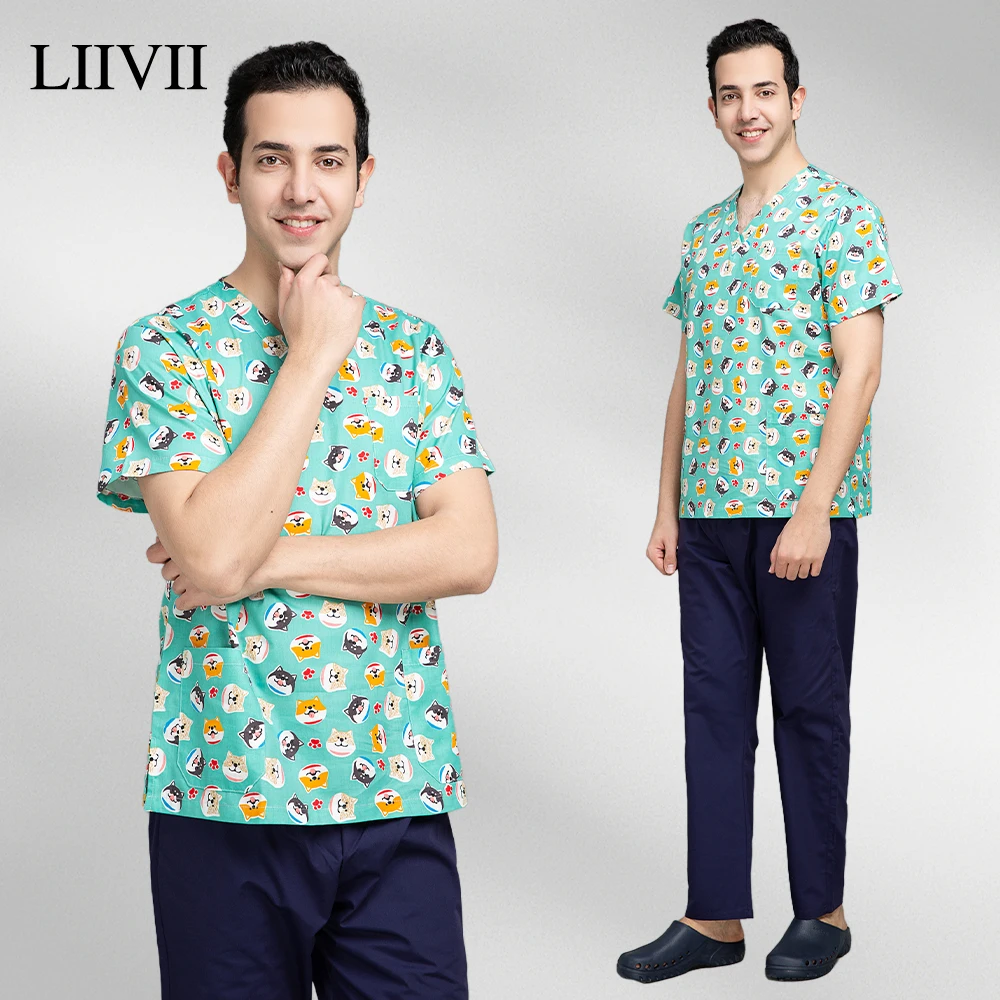 

Medical Surgical Uniforms Pharmacy Hospital Scrubs Tops Breathable Beauty Salon Dentistry Pet Doctor Overalls Nursing Uniform