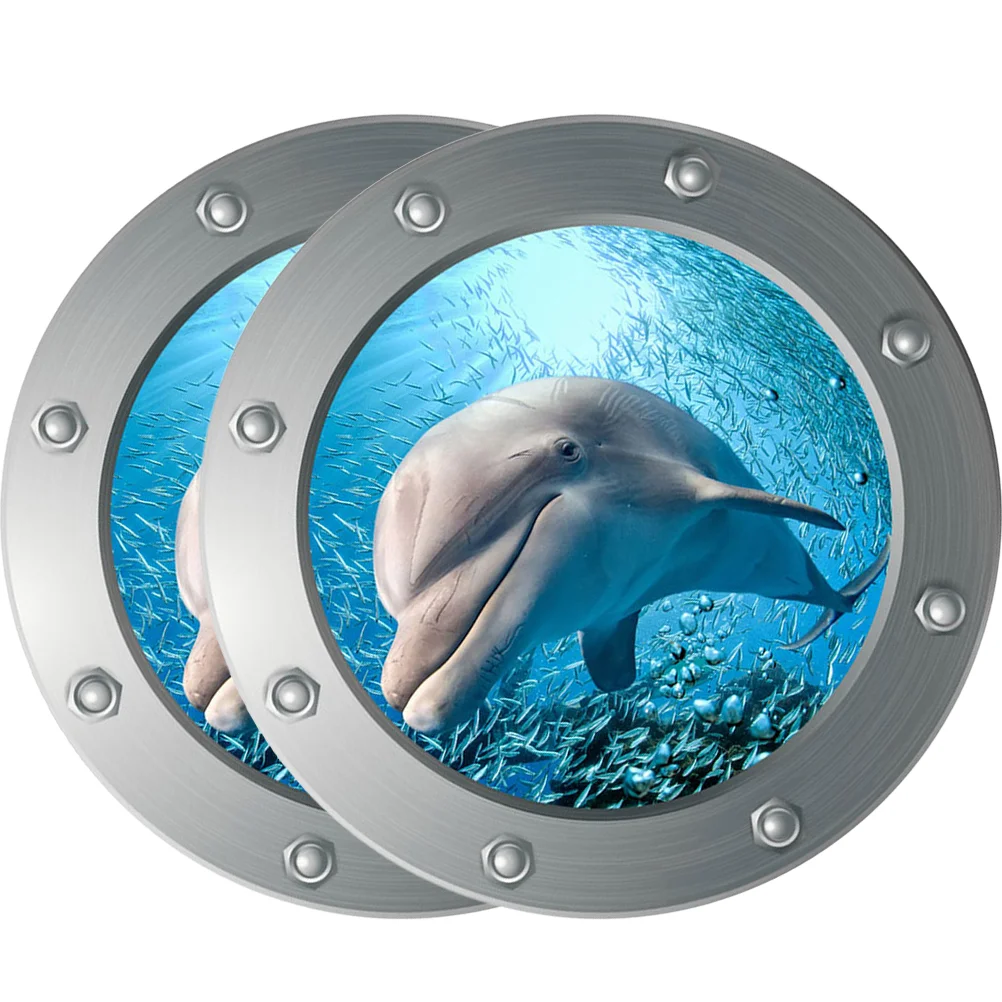 

Наклейки на стену с изображением морских животных, морских подводных лодок, дельфинов