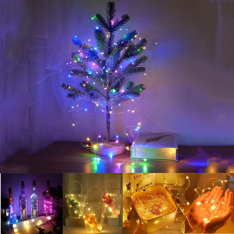 led string light silver wire fairy warm white garland home birthday wedding party curtain decoration holiday christmas lights 3m free global shipping