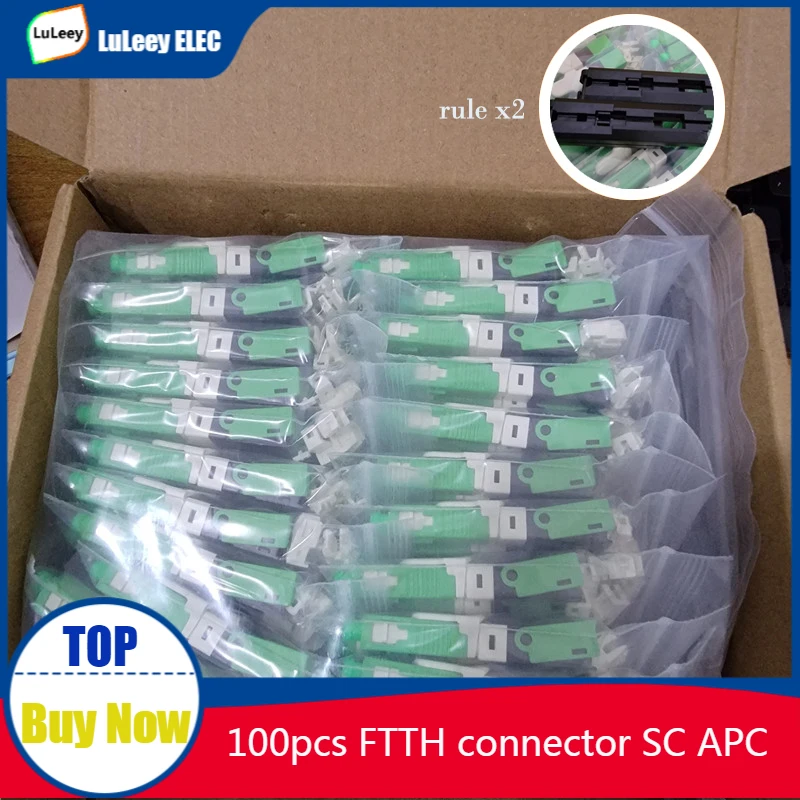 LuLeey 100 шт. разъем FTTH SC APC оптический волоконный быстрый Зеленый холодный Sub-кабель