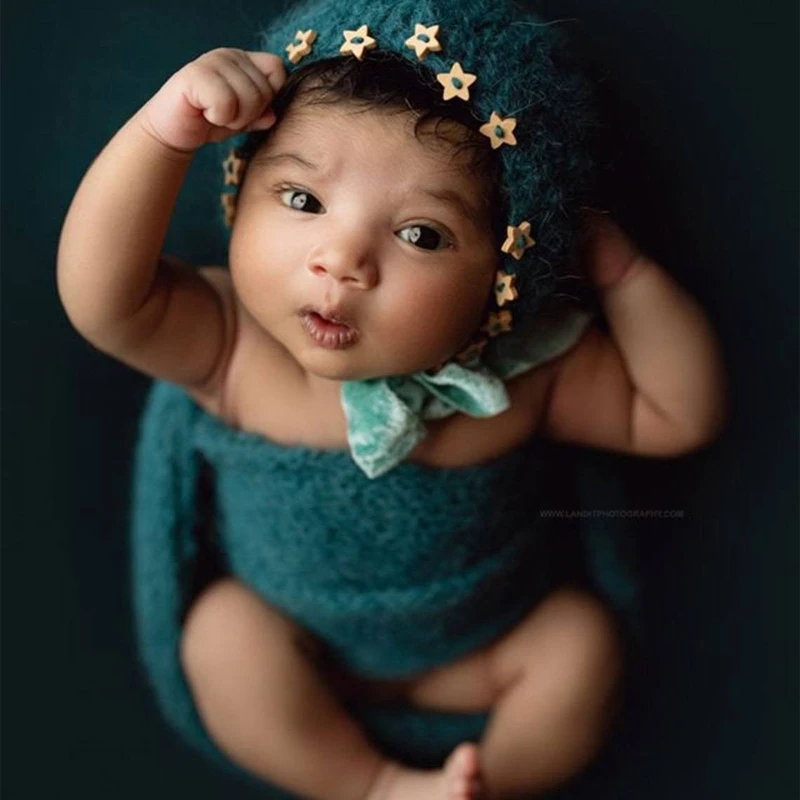 

Baby Knitting Hat Photography Props for Boys Girls 0-2Month Breathable Comfort Photo Shooting Headdress Universal Size