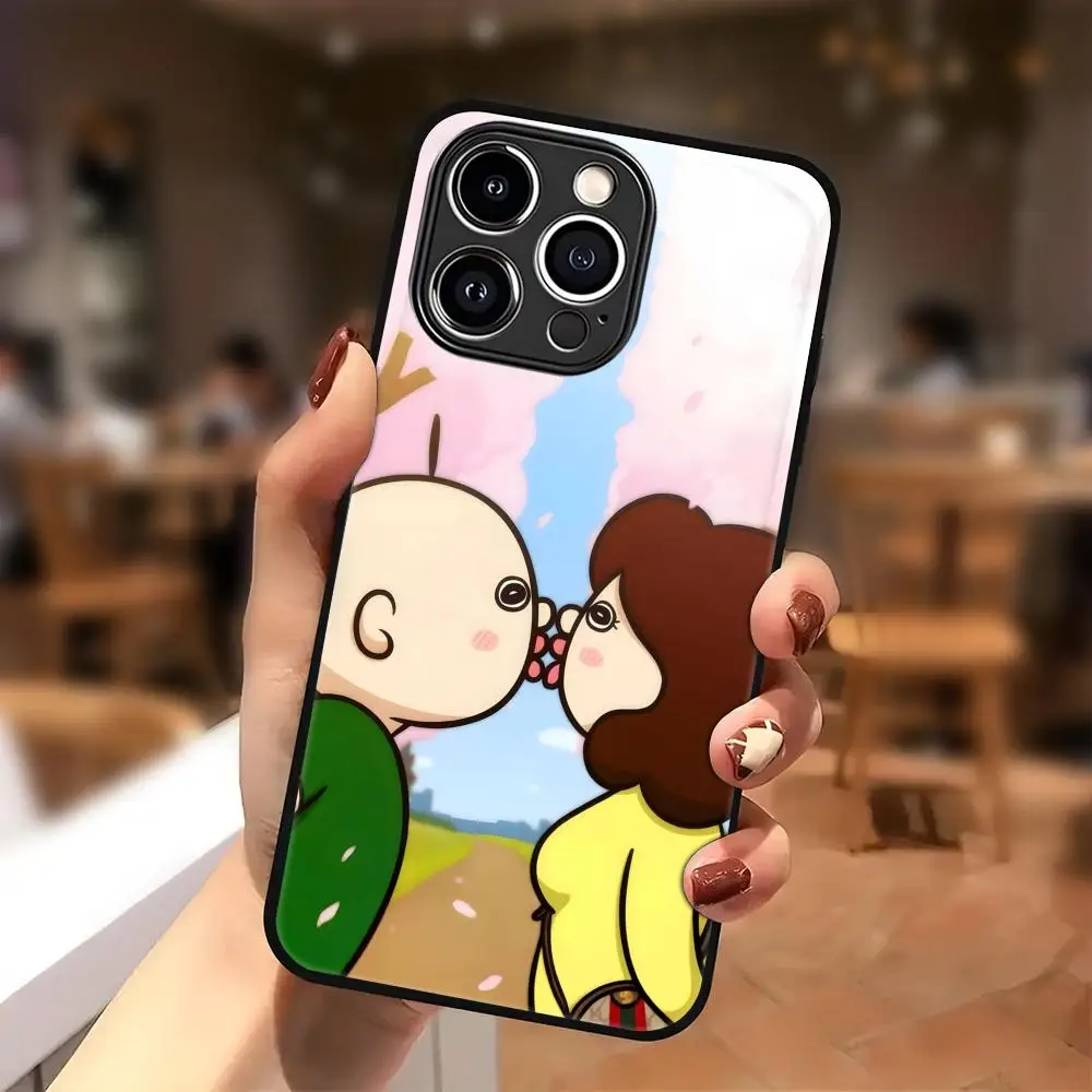 Фото Чехол для телефона с аниме Bangbang и Yuzhi для iPhone 17, 16, 14, 13, 12, 11 Plus Mini Pro Max, чехол из закаленного стекла №4