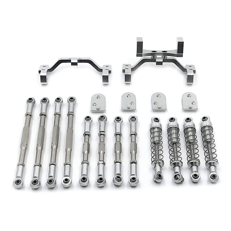 

Обновленный металлический Тяговый стержень, Тяговая тяга, базовый амортизатор для WPL 1/16 C34 C44, запасные части для радиоуправляемых автомобил...