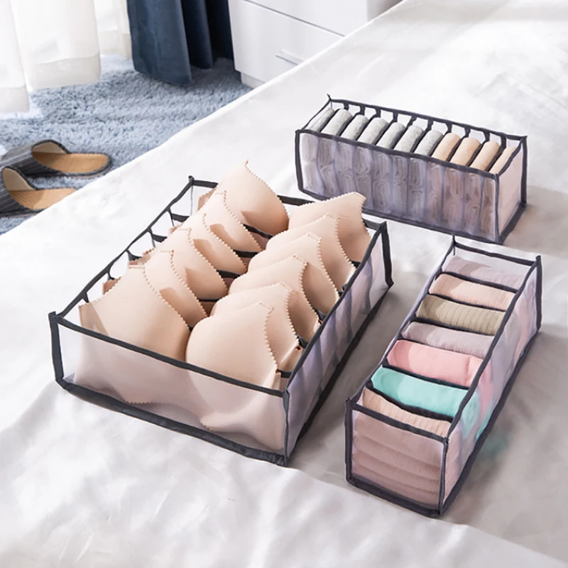

3pcs Closet Organizer For Underwear Socks Cabinet Divider Storage Box Storage Organizer for clothes Foldable Drawer Organizer