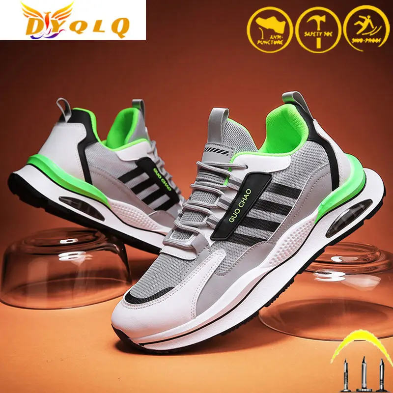 

2022 Comfortable Breathable Women's Work Safety Boots Lightweight Steel Toe Protection Sneakers Men's Sports Safety Shoes J&m