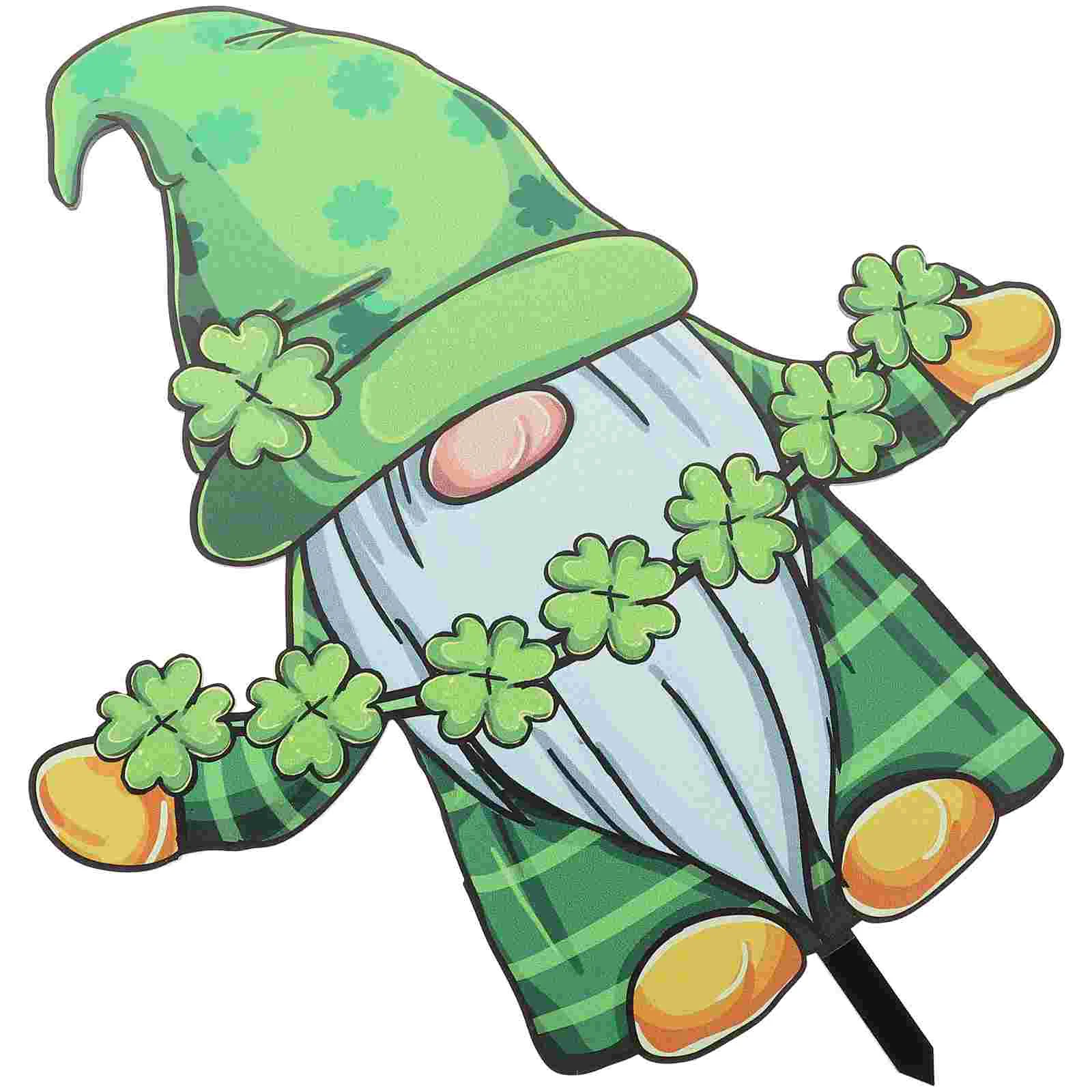 

Day St Patricks Patrick Sign Yard Decorations Lawn Garden Outdoor Stake Signs Decor Shamrock Stakes S Decoration Gnomes Patty