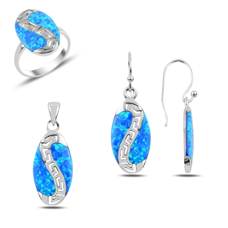 

Серебряный цвет, опал, набор камней