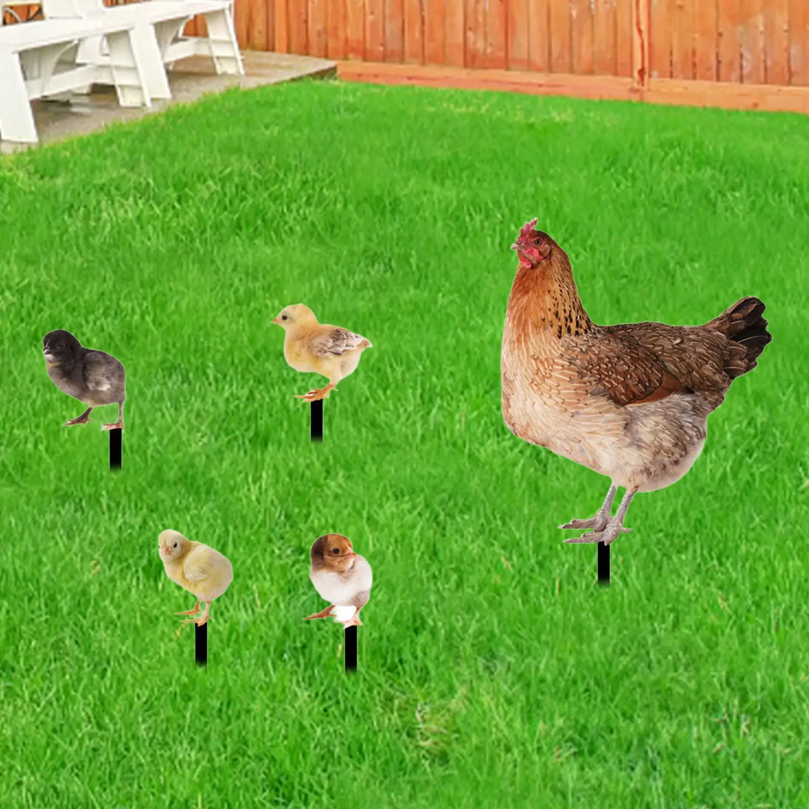 5-кратный куриный садовый домик металлические скульптуры животных для патио