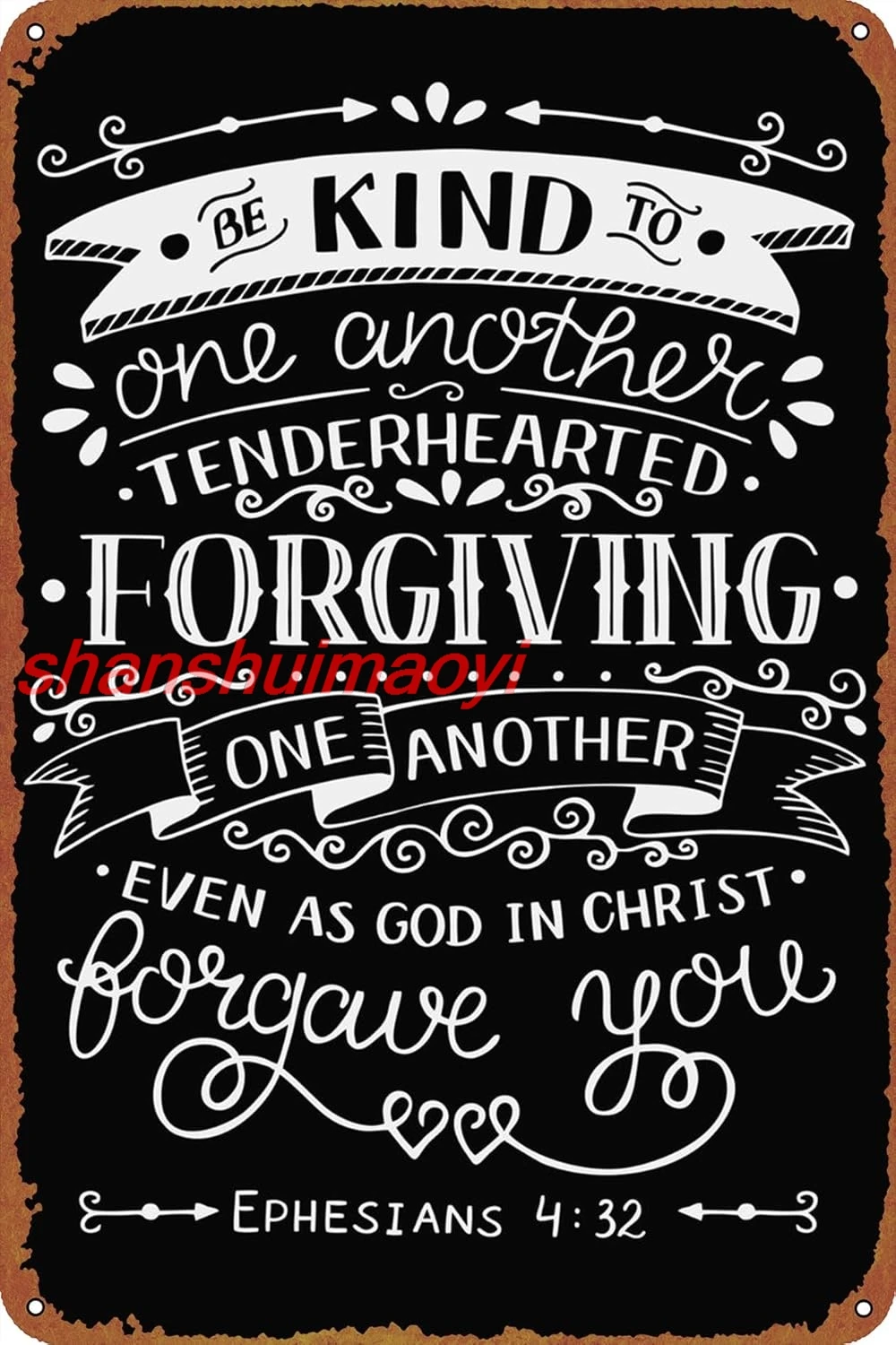 Плакат Ephesians 4 32 винтажная жестяная вывеска уникальный металлический настенный