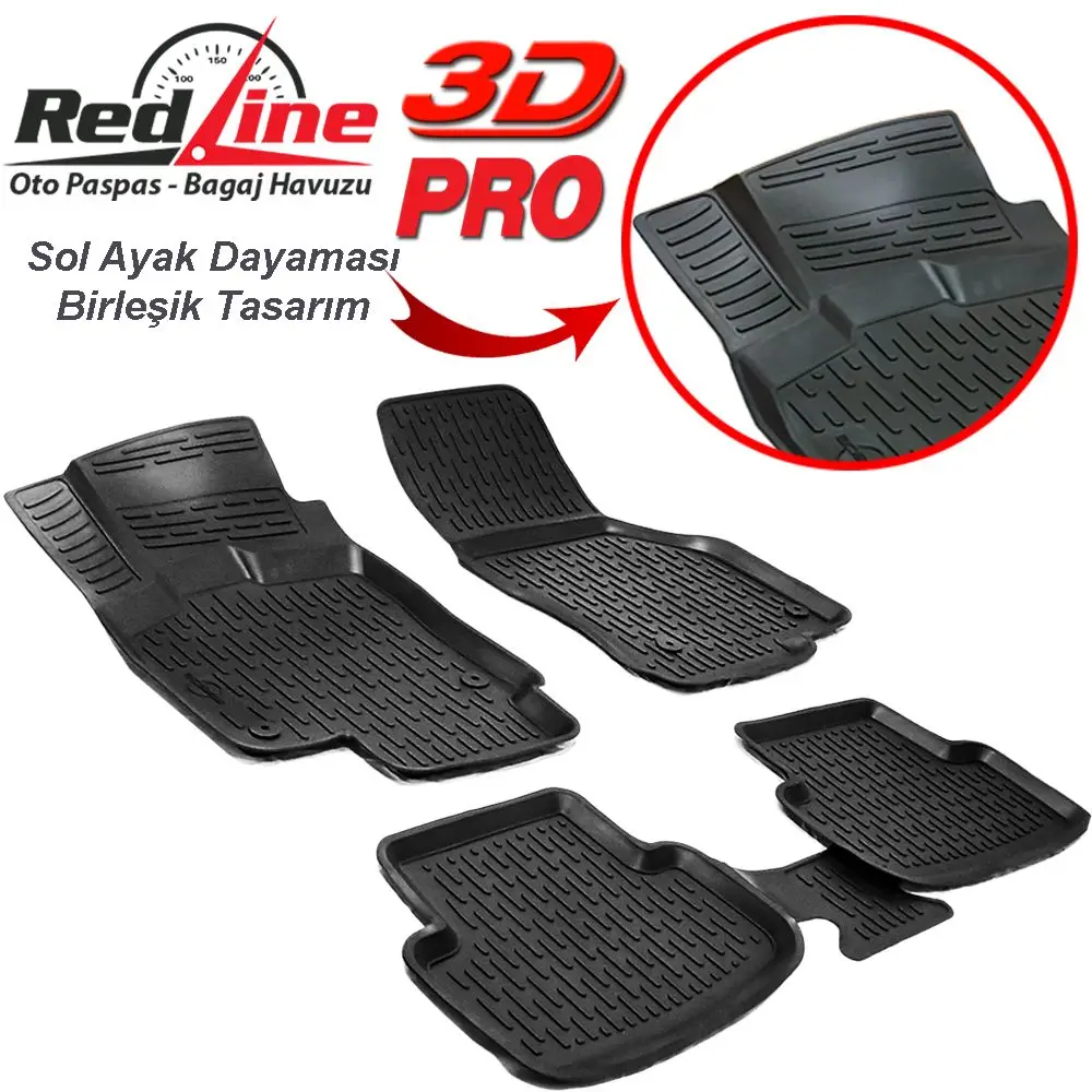 Для Volvo C30 Mat 3D Pool 2006-2013 Black Redline PRO