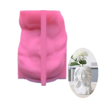 girl avatar home ornament self made flower pot pen holder silicone mold kitchen accessories meaningful holiday gift