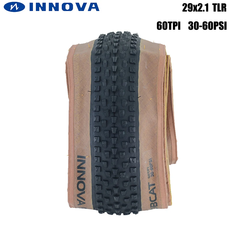 

INNOVA 29 Inch X BOBCAT 29x2.1 27.5x2.1 TLR 60TPI Tubeless Ready MTB Bike Yellow Edge Folding Tire Bicycle Tires Cyling Parts