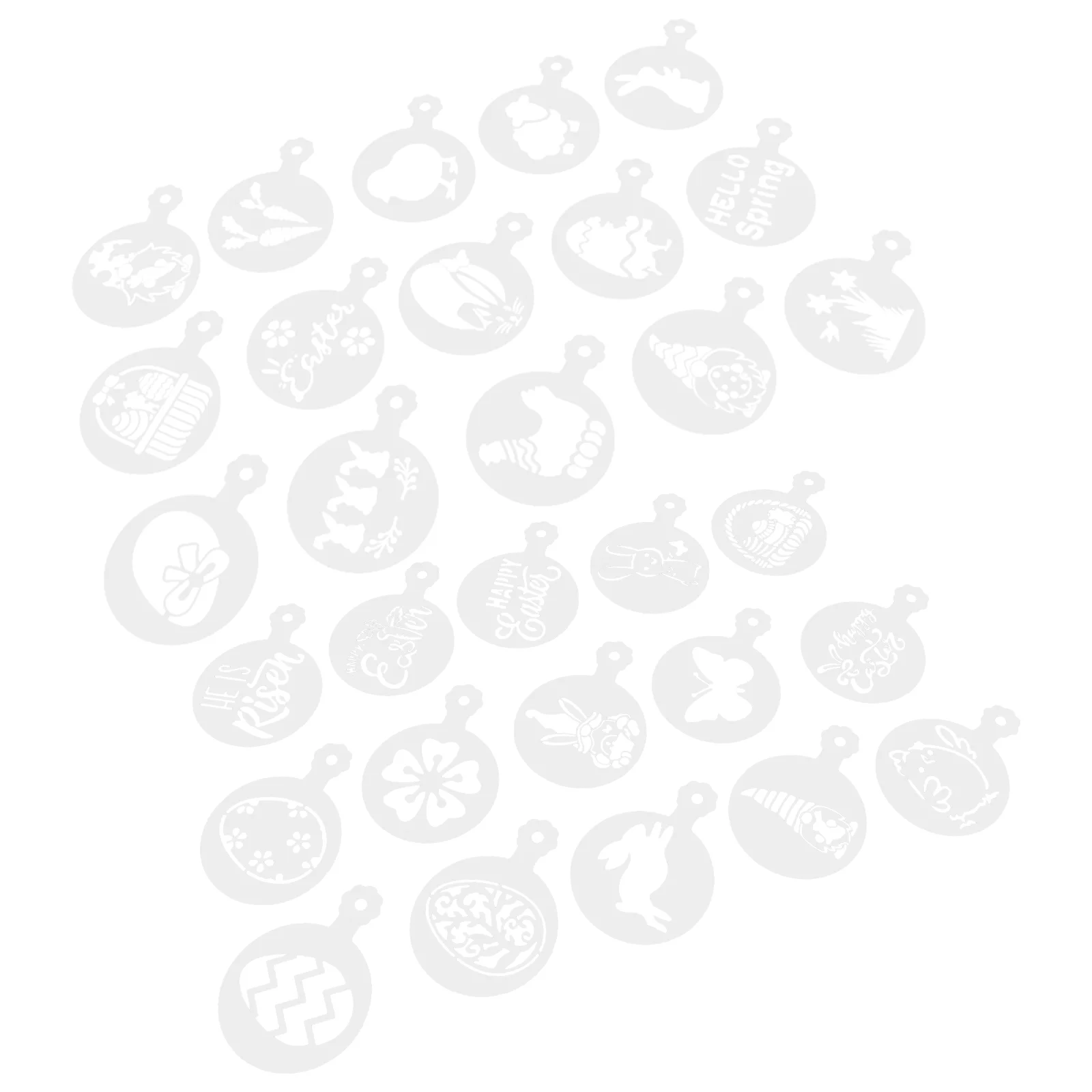 

30Pcs Stencil Holiday Cookie Stencils Easter Decoration Stencil Set Easter Cookie Stencils Bunny Cookie Template