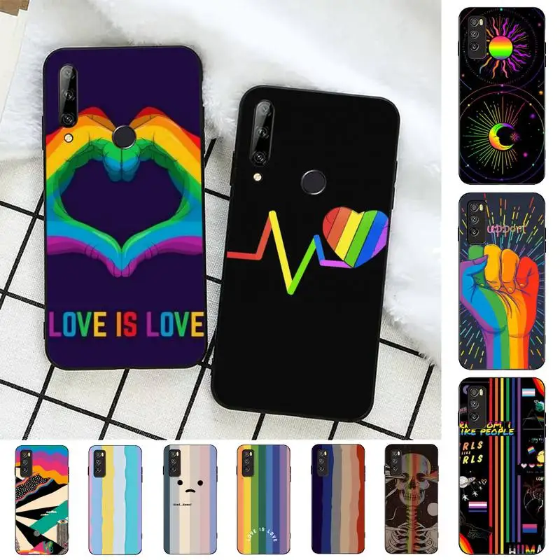 

Abstract rainbow Phone Case for Huawei Honor 10 i 8X C 5A 20 9 10 30 lite pro Voew 10 20 V30