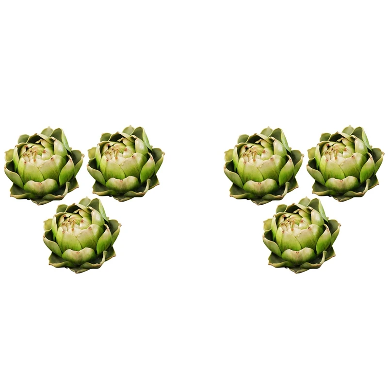

Искусственный Зеленый артишок, искусственный пластиковый цветок, искусственный артишок для украшения дома, свадьбы, вечеринки, стола, 6 шт.