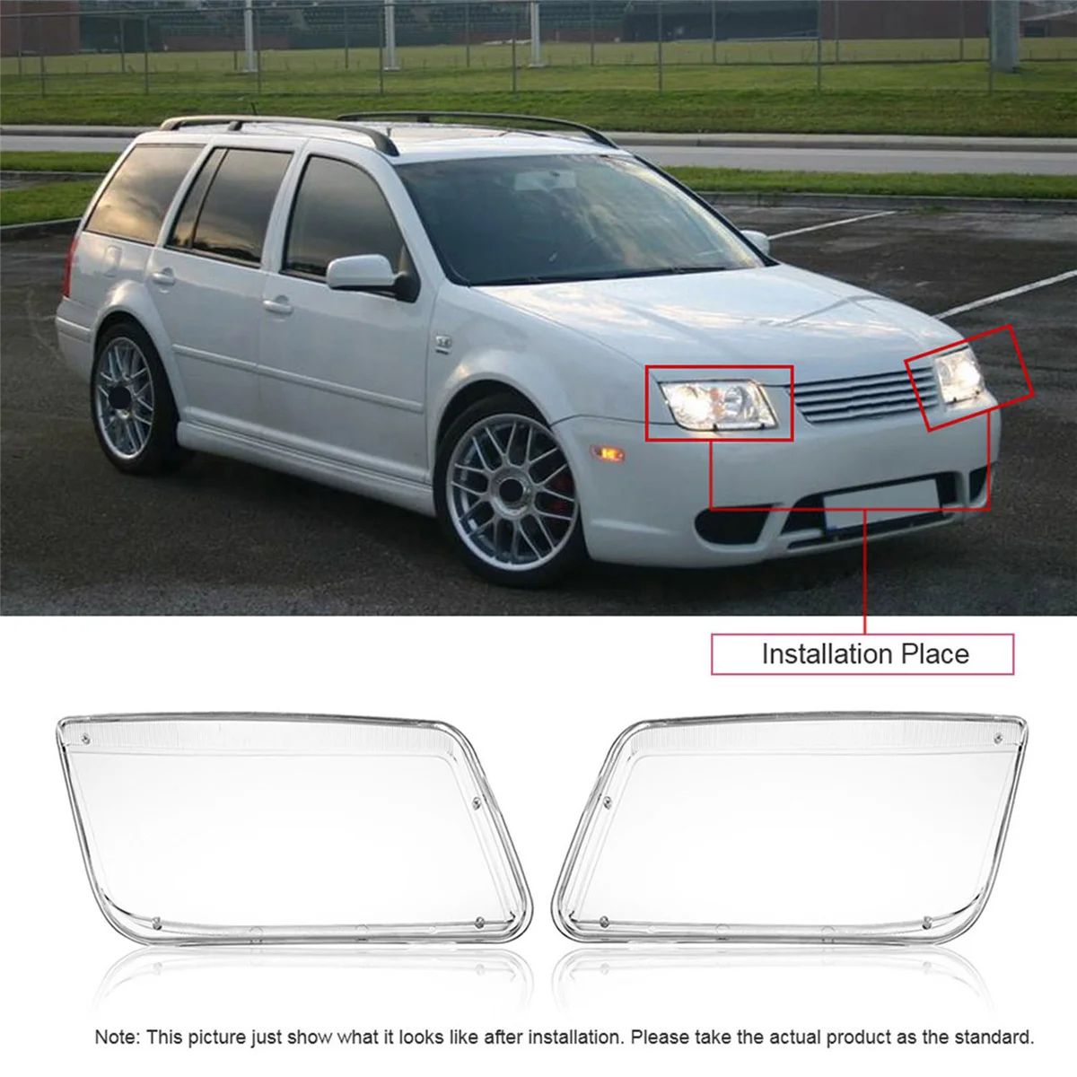 1 пара автомобильных фар крышка объектива абажур для Volkswagen VW MK4 Jetta Bora 1998-2004 гг.