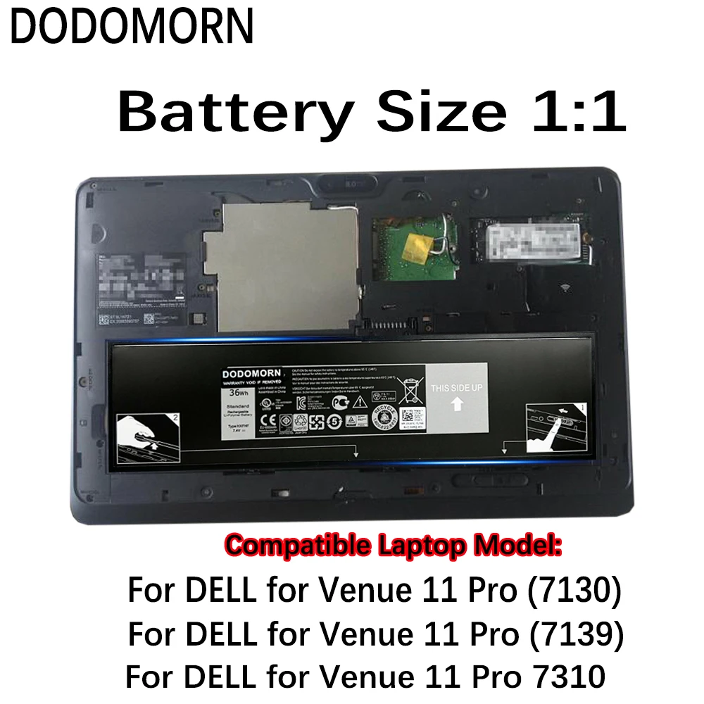 HXFHF Laptop Batteries For DELL Venue 11 Pro 7130 7139 7310 Replace Part Number VJF0X VT26R XNY66 451-BBGR 451-12170 New Battery