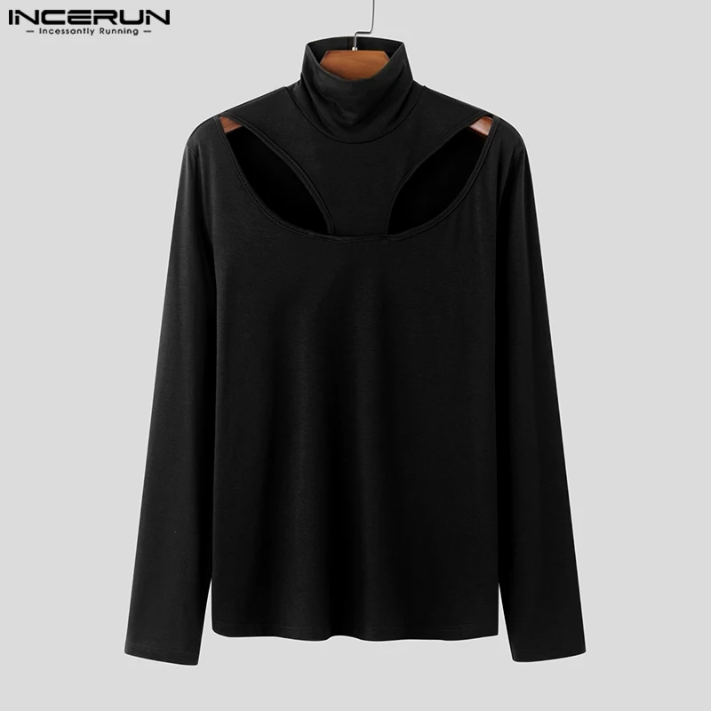 INCERUN 2024 повседневные топы с длинными рукавами текстурированные однотонные