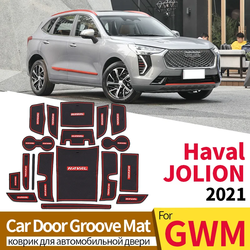 

For GWM Great Wall Haval JOLION 2021 Anti-Slip Gate Slot Cup Mat Door Groove Non-slip Pad Interior Car-styling Accessories