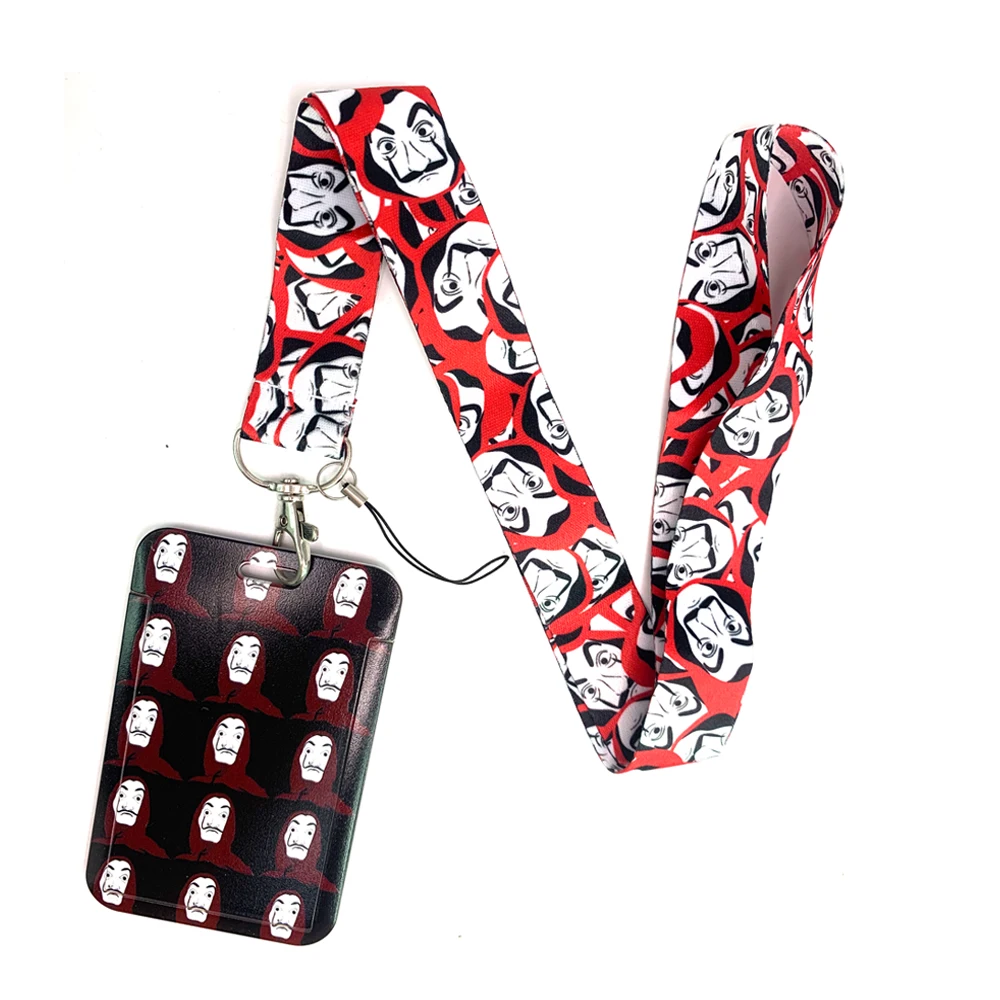 

TV Series Money Heist Tees La Casa De Papel Funny Design Lanyard For Keys Neck Strap Mobile Phone Rope ID Badge Holder Keycord