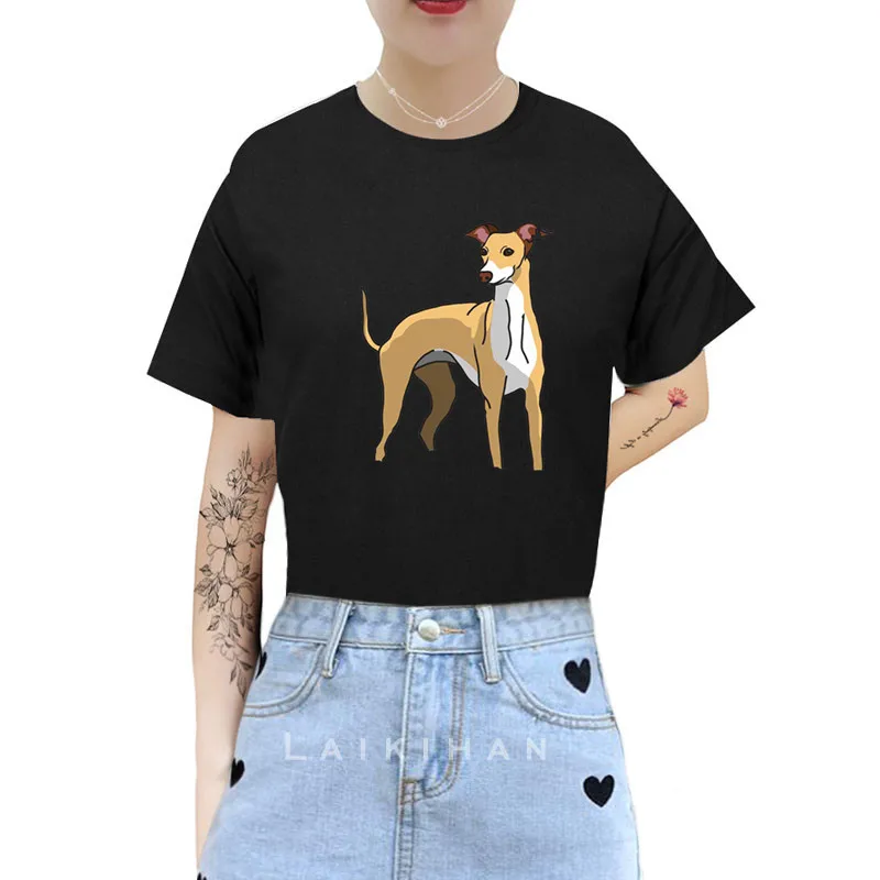 

Футболка женская летняя свободного покроя с коротким рукавом, из 2021 хлопка