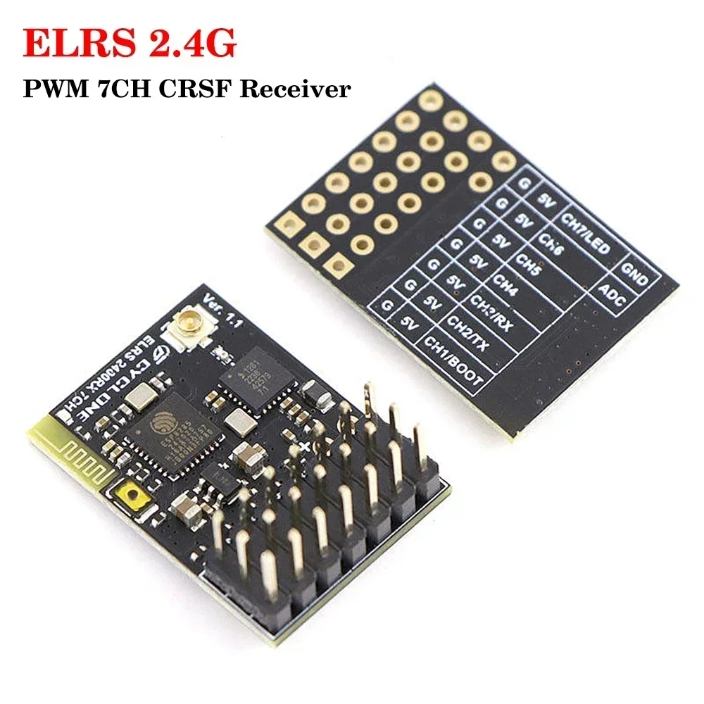 ELRS 2.4G PWM 7-канальный CRSF-приемник с поддержкой 3.2 PWM/CRSF протокол медная трубная