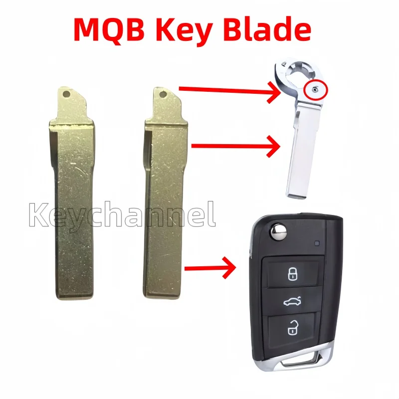 

Keychannel 10 Шт. MQB Ключи От Машины Пустой Откидной Ключ С Отверстием Для Вторичного Рынка KYDZ Пульт Дистанционного Управл...