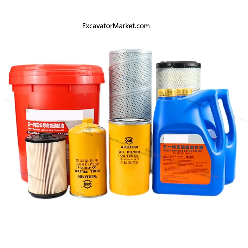 Для Sany 115 125 135C двигатель масло дизельный воздушный фильтр возврат 1000 часа