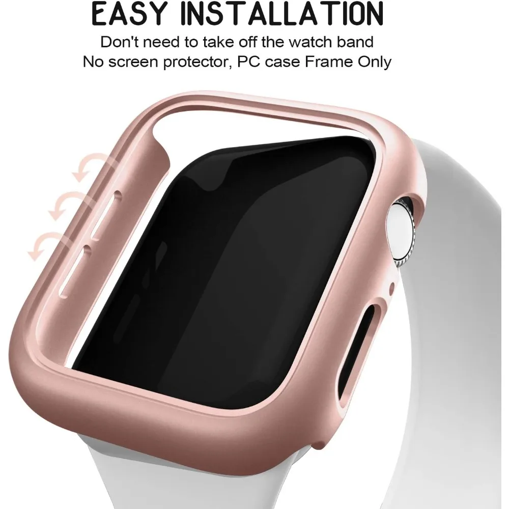 Фото Полый чехол для ПК для Apple Watch 10 серии 42 мм 46 мм, матовый жесткий чехол-бампер для ПК для iWatch, рамка Apple Watch Series 10, аксессуары №2