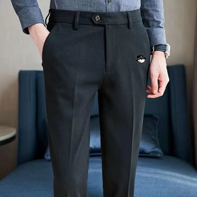 

골프바지 Men's Golf Wear 2023 Winter Golf Pants Men Korean Version High-end Solid Color Thickened Casual Pants Men's Golf Clothing