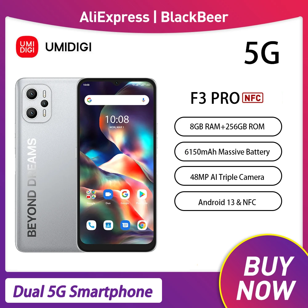 UMIDIGI F3 PRO 5G смартфон на Android 13