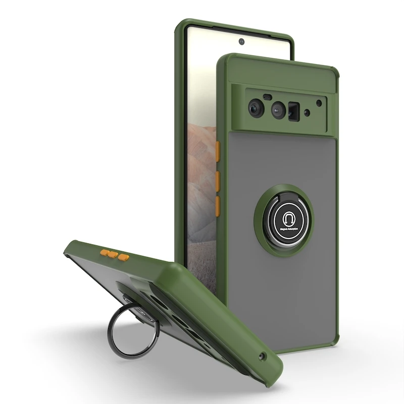 

Luxury Phone Case for Google Pixel 6 7 Pro Shockproof Rugged Protection Anti Fall Multifunction Magnetic with Ring Bracket Cover