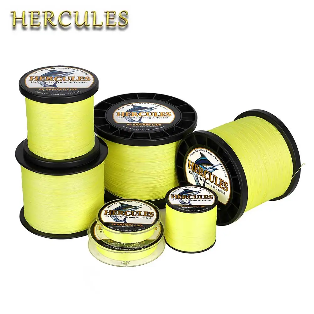 Плетеная леска Hercules 12 нитей мультифиламентная полиэтиленовая от 10 до 420 фунтов