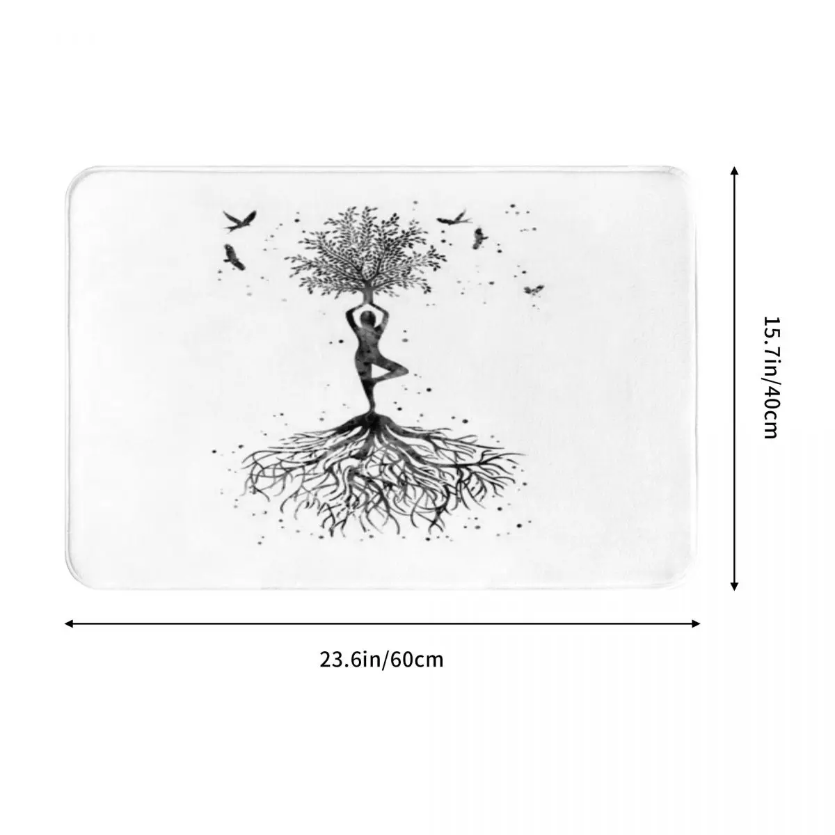 Коврик для йоги с изображением дерева коврик ванной