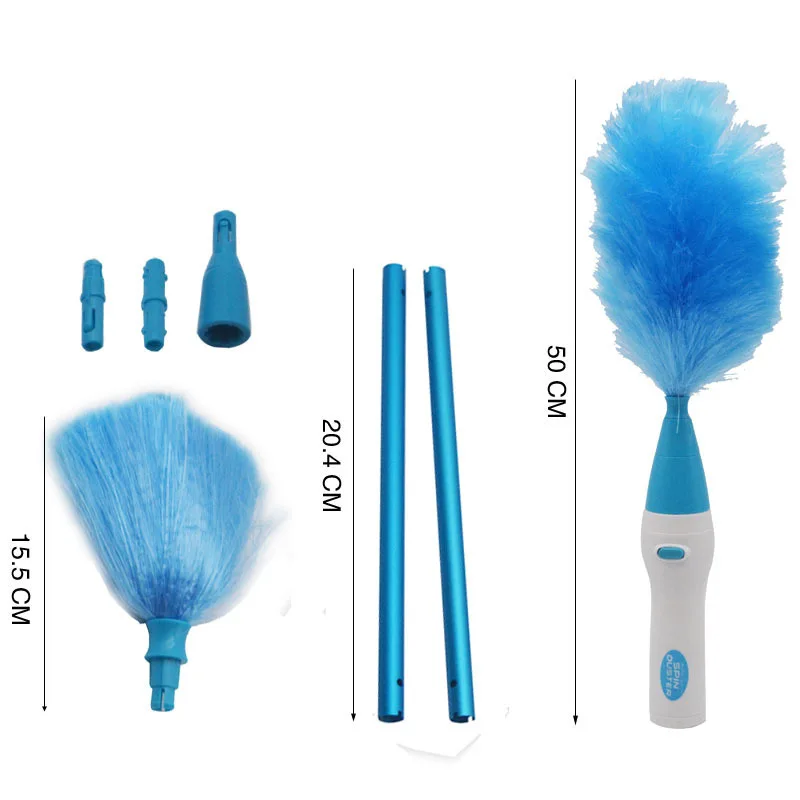 

Electric Dust Cleaner Spin Feather Duster 360° Adjustable Dust Cleaning Brush Microfiber Magic Duster Instant Duster