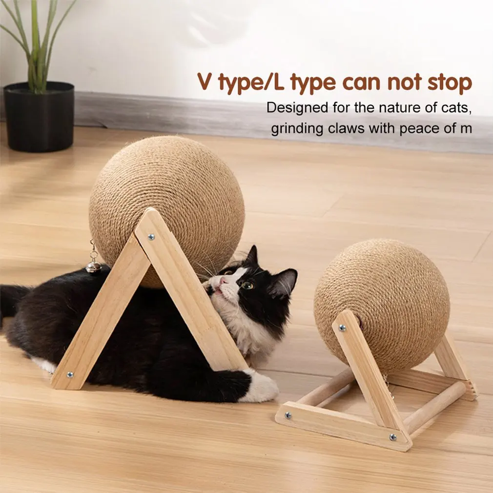 

2023New Cat Scratching Ball Toy Sisal Rope Ball Board nteractive Cats Durable Wear-resistant Pet Furniture Accessories