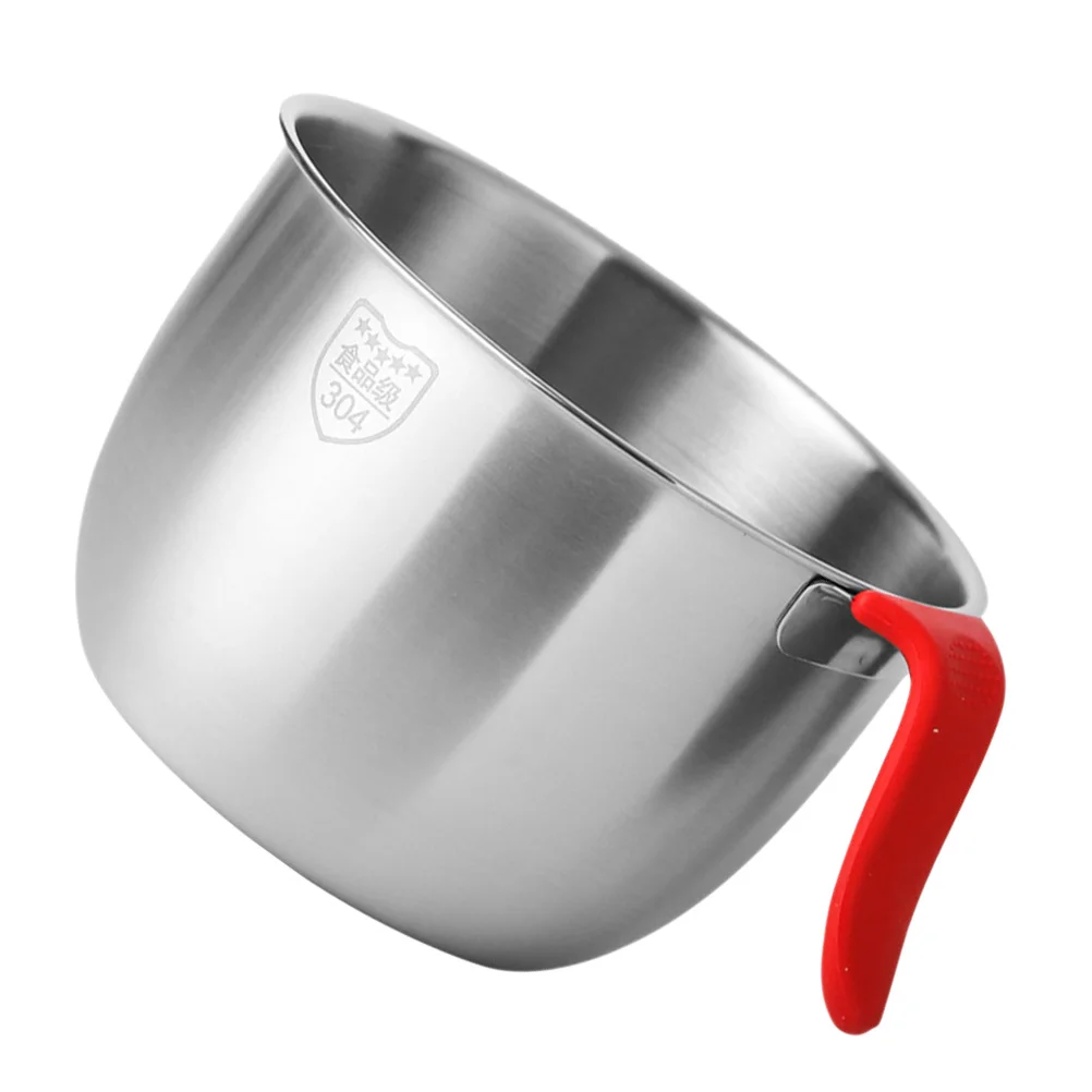 

Bowl Mixing Bowls Steel Stainless Baking Salad Metal Egg Kitchenwith Dough Beating Prep Large Container Batter Handle Serving