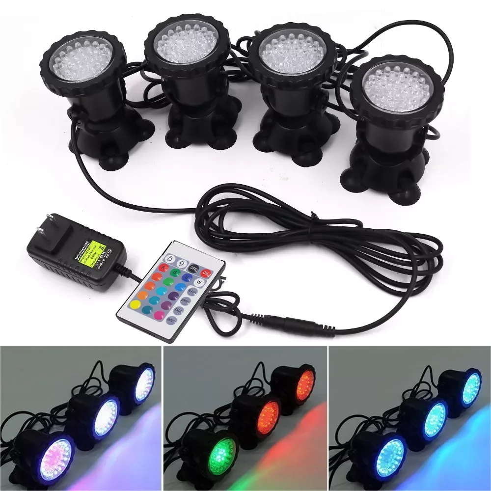 

RGB LED Underwater Lights IP68 Waterproof Aquarium Lamp Landscape Spot Light for Swimming Pool Tank Fountains Pond Water Garden