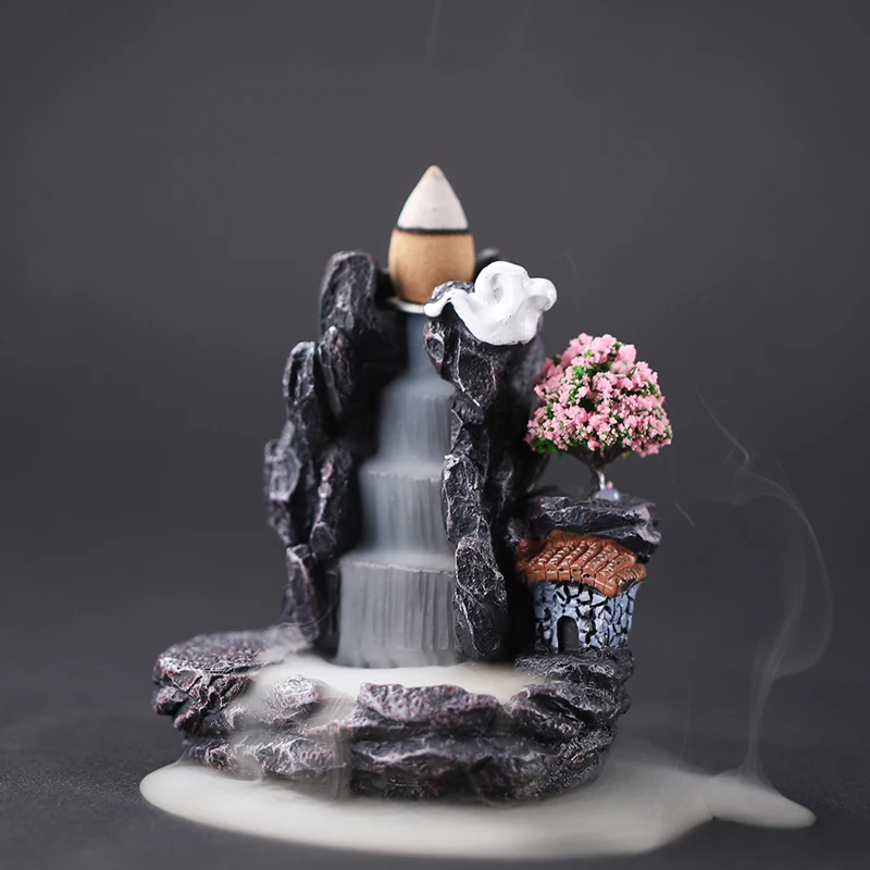 

Backflow Incense Burner Smoke Waterfall Air Freshen Aromatherapi Diffus Resin Decor Decoracion Para El Hogar Decoration Home